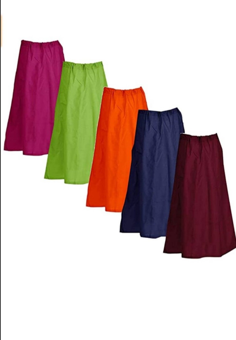 Women's Cotton Petticoats Inskirt for Saree Fully Stitched Petticoat   free size