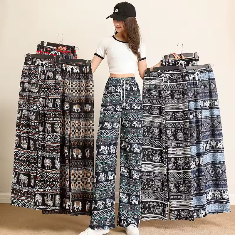 Casual Women Pants High Waist Wide Leg Pants Female