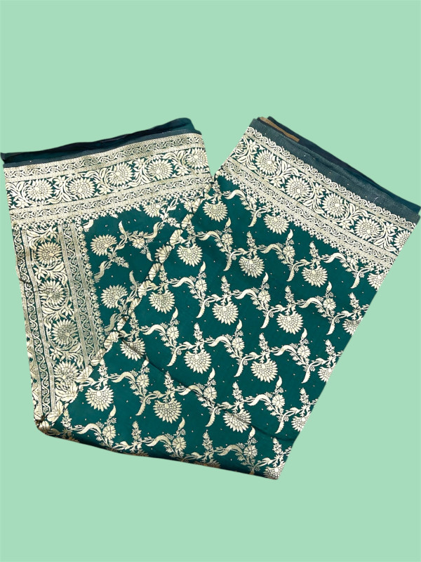 Vibrant Heritage: Authentic Kanjivaram Silk Saree with Classic Patterns 150