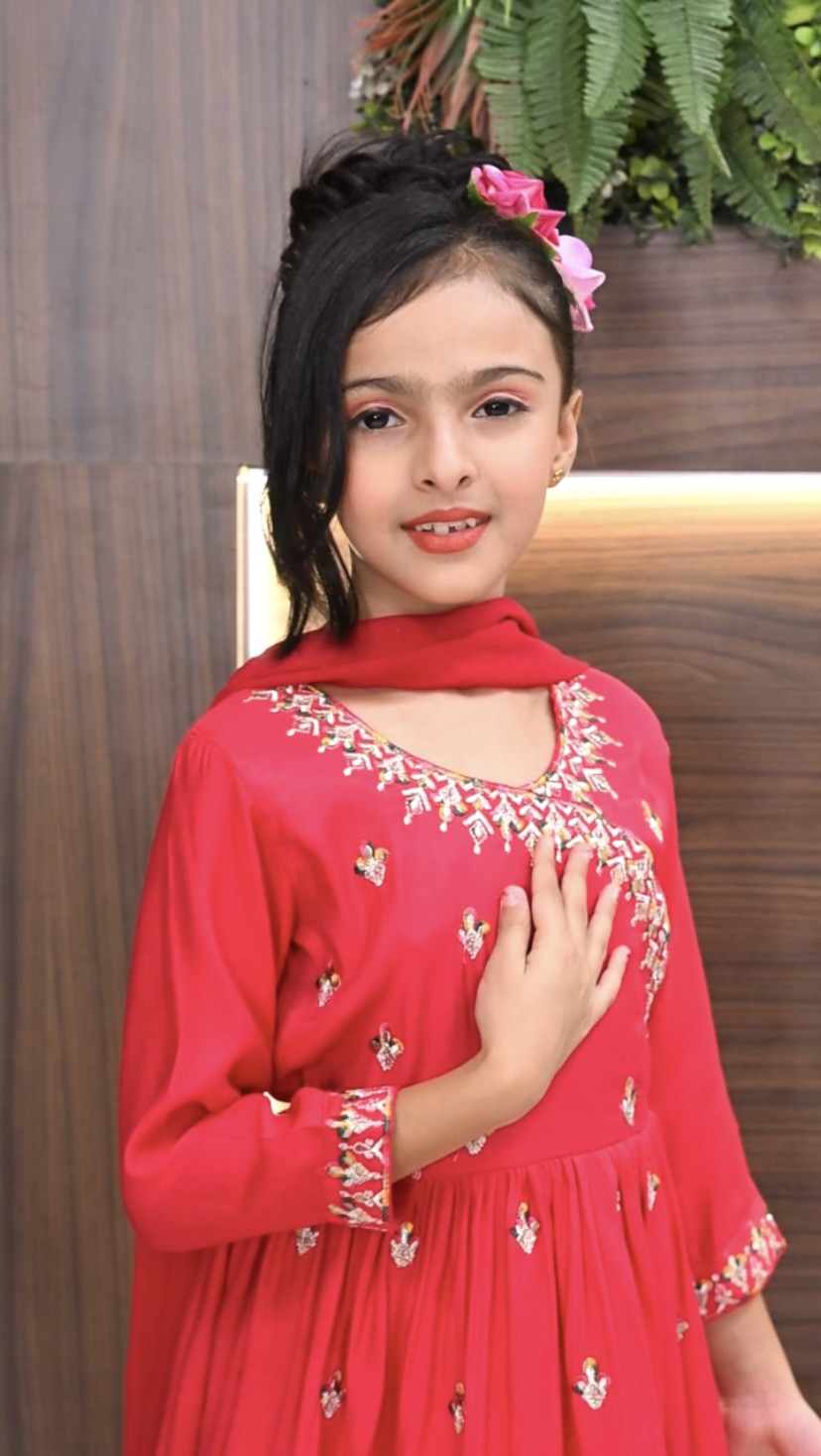 Girls Anarkali 3 Pcs kurti set 102