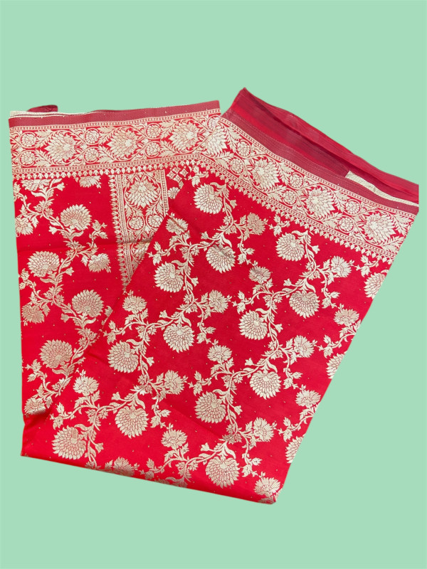 Vibrant Heritage: Authentic Kanjivaram Silk Saree with Classic Patterns 152