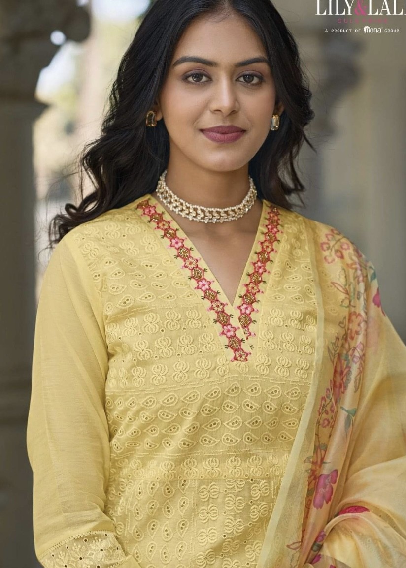 Georgette soft embroidery work 3 pcs kurtis A23