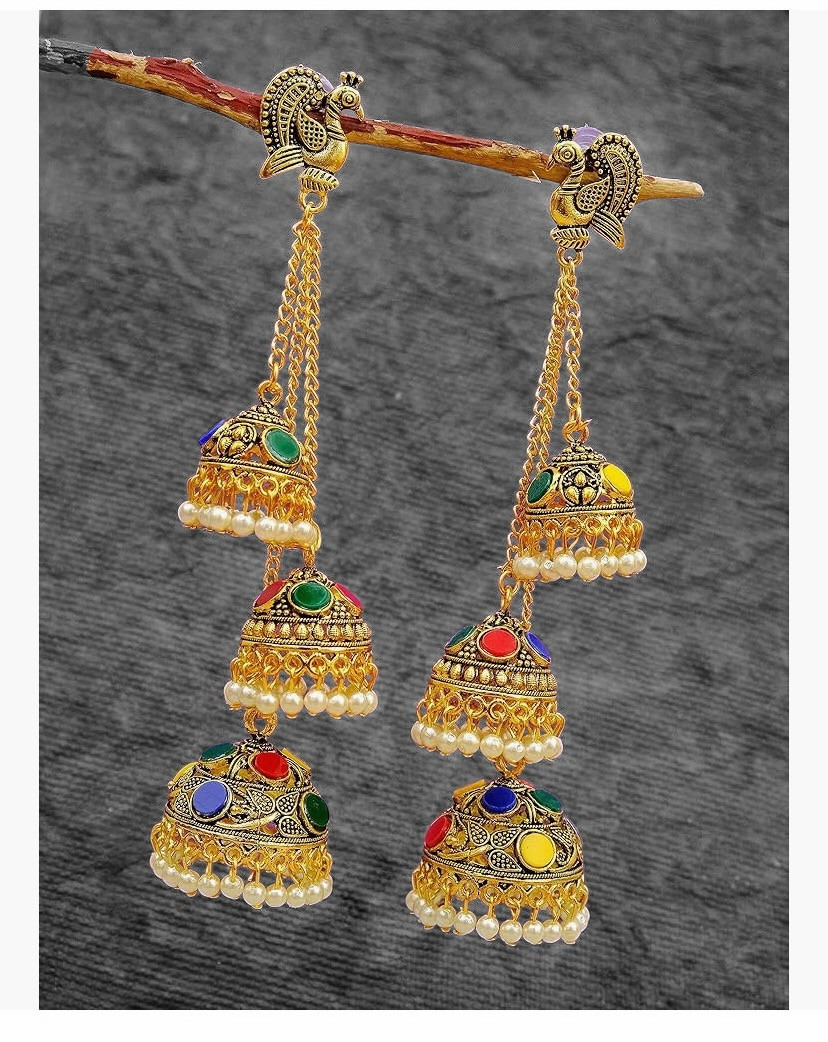 Traditional Ethnic Bridal Bride Wedding Earring