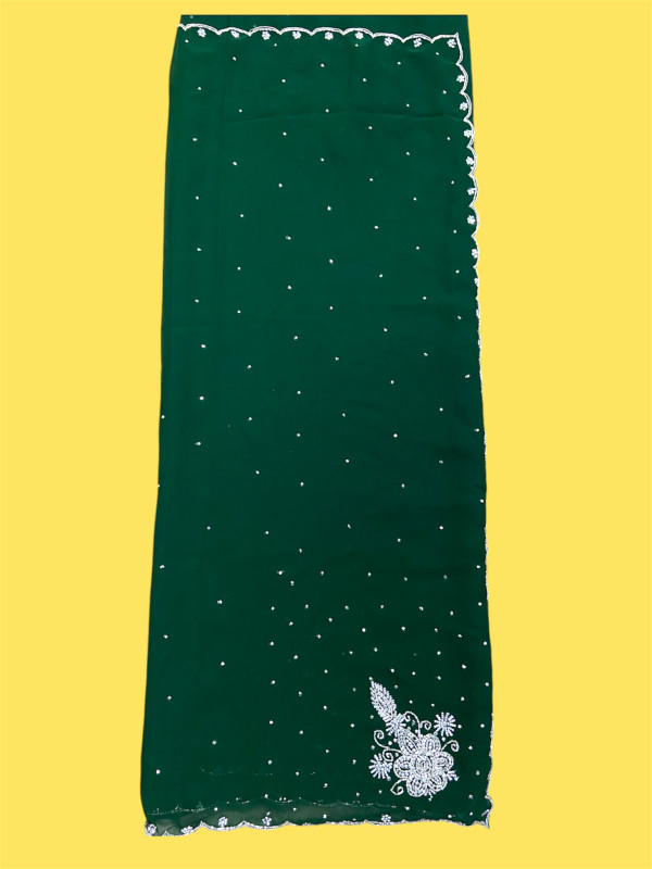 Hand work stone work saree with unstitched blouse pieces 5.5 meters long. 172